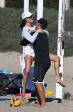 ALESSANDRA AMBROSIO Play Volley Beach in Santa Monica 10/23/2022