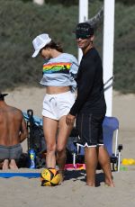 ALESSANDRA AMBROSIO Play Volley Beach in Santa Monica 10/23/2022