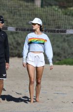 ALESSANDRA AMBROSIO Play Volley Beach in Santa Monica 10/23/2022