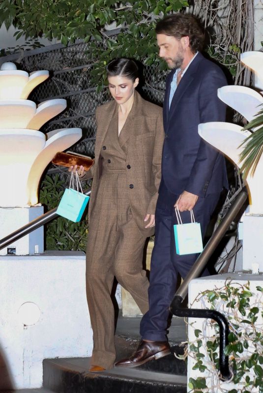 ALEXANDRA DADDARIO and Andrew Form Leaves Tiffany & Co. Lock Event in West Hollywood 10/26/2022