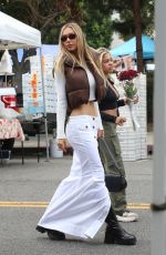 ALEXIS REN Leaves La Flora Nails and Out Shopping at Farmers Market in Los Angeles 10/16/2022