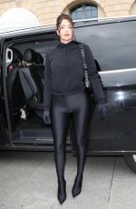 ANASTASIA KARANIKOLAOU Heading to Balenciaga Fashion Show in Paris 10/02/2022