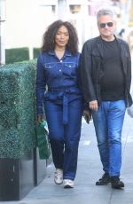 ANGELA BASSETT Leaves Wallys in Beverly Hills 10/10/2022