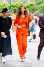 ANGELA SARAFYAN Arrives at World Trade Center in New York 06/21/2022