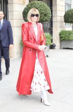 ANNA WINTOUR Heading to Balenciaga Show at Paris Fashion Week 10/02/2022