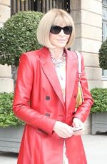 ANNA WINTOUR Heading to Balenciaga Show at Paris Fashion Week 10/02/2022