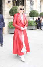 ANNA WINTOUR Heading to Balenciaga Show at Paris Fashion Week 10/02/2022