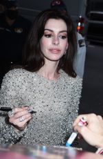 ANNE HATHAWAY Arrives at Armageddon Time Premiere at NY Film Festival 10/12/2022