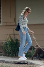 ARIEL FULMER OUt with Her Dog in Los Angeles 10/14/2022