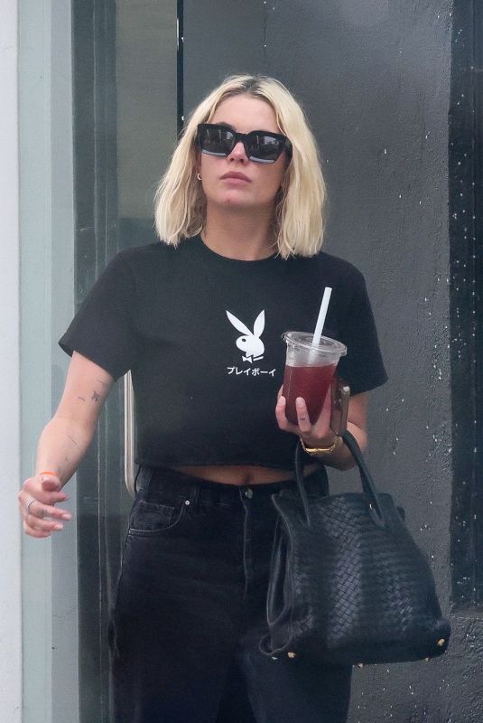 ASHLEY BENSON Out After a Pampering Session in Beverly Hills 10/28/2022
