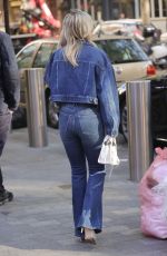 ASHLEY ROBERTS in Double Denim Arrives at Heart Radio in London 10/11/2022
