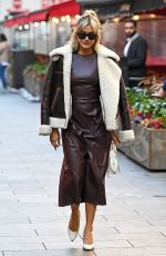 ASHLEY ROBERTS Leaves Heart Breakfast Radio in London 10/18/2022