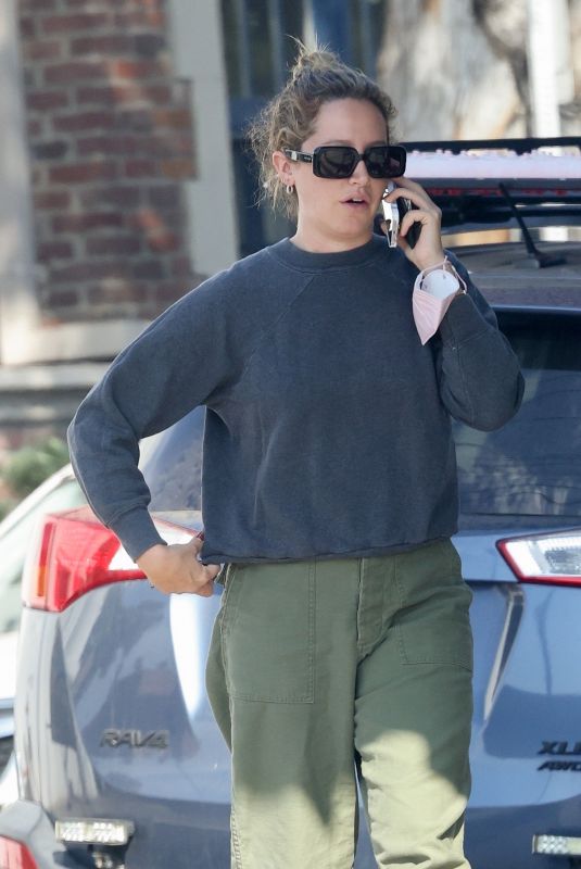 ASHLEY TISDALE Out for Drink at Maru Coffee in Los Angeles 10/12/2022