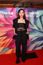 AUBREY PLAZA at Emily the Criminal Premiere at 66th BFI London Film Festival 10/09/2022