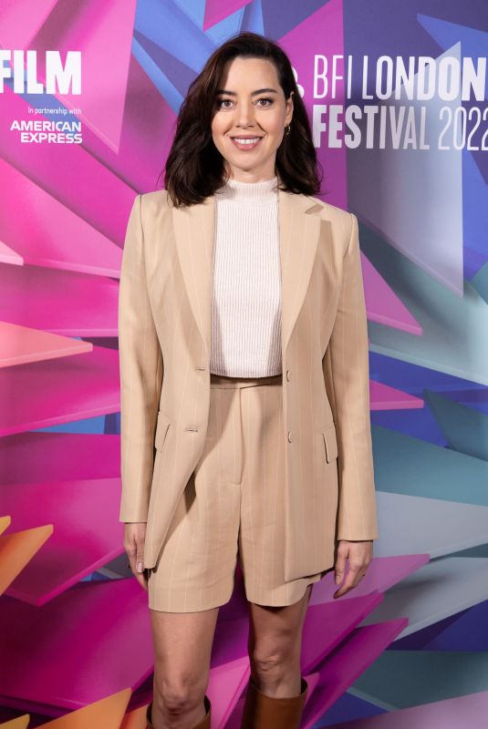 AUBREY PLAZA at Screen Talk at 66th BFI London Film Festival 10/10/2022