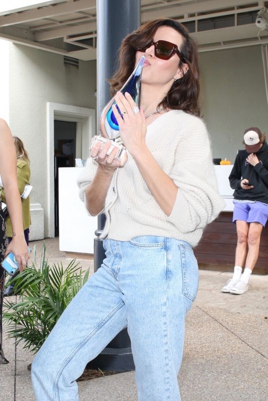 AUBREY PLAZA Out at Newport Beach Film Festival at Balboa Bay Resort 10/16/2022