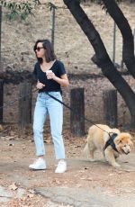 AUBREY PLAZA Out Hiking with Her Dogs in Los Feliz 10/22/2022