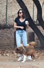 AUBREY PLAZA Out Hiking with Her Dogs in Los Feliz 10/22/2022