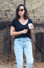 AUBREY PLAZA Out Hiking with Her Dogs in Los Feliz 10/22/2022