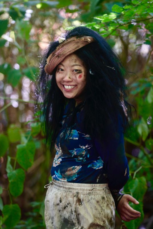 AWKWAFINA on the Set of Nora From Queens in New York 10/13/2022