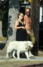 BECKI NEWOTN and Chris Diamantopoulos Out with Their Dog in Los Angeles 10/10/2022