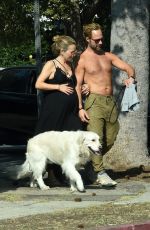 BECKI NEWOTN and Chris Diamantopoulos Out with Their Dog in Los Angeles 10/10/2022