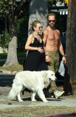 BECKI NEWOTN and Chris Diamantopoulos Out with Their Dog in Los Angeles 10/10/2022