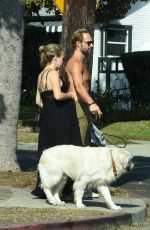 BECKI NEWOTN and Chris Diamantopoulos Out with Their Dog in Los Angeles 10/10/2022