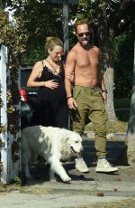 BECKI NEWOTN and Chris Diamantopoulos Out with Their Dog in Los Angeles 10/10/2022