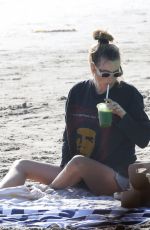 BEHATI PRINSLOO and Adam Levine at a Beach in Montecito 10/08/2022