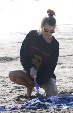 BEHATI PRINSLOO and Adam Levine at a Beach in Montecito 10/08/2022