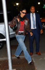 BELLA HADID Arrives at Her Apartment in New York 10/18/2022