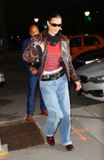 BELLA HADID Arrives at Her Apartment in New York 10/18/2022