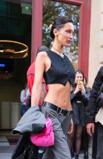 BELLA HADID Arrives at Vivienne Westwood Show at Paris Fashion Week 10/01/2022