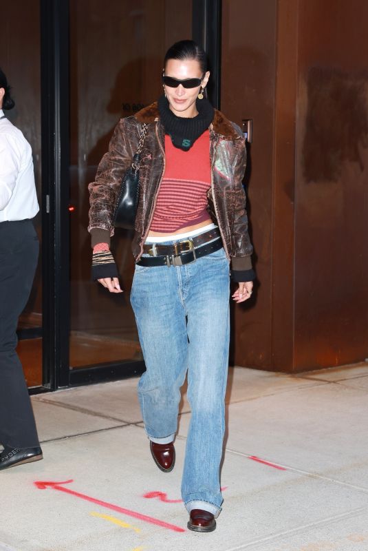 BELLA HADID Leaves Gigi