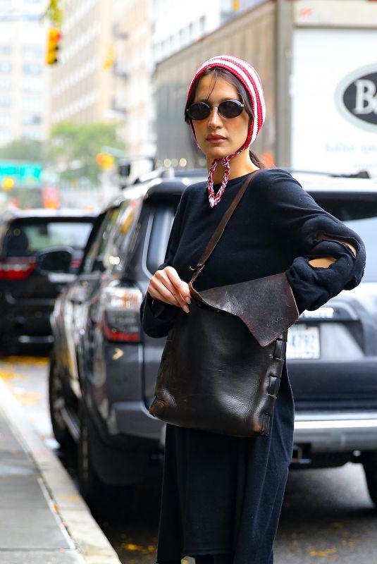 BELLA HADID Leaves Her Apartment in New York 10/24/2022