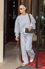 BELLA HADID Leaves Her Hotel in Paris 10/05/2022