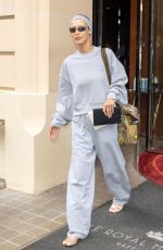 BELLA HADID Leaves Her Hotel in Paris 10/05/2022