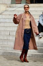 BELLA HADID Leaves Thom Browne SS23 Show at Paris Fashion Week 10/03/2022