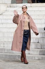BELLA HADID Leaves Thom Browne SS23 Show at Paris Fashion Week 10/03/2022