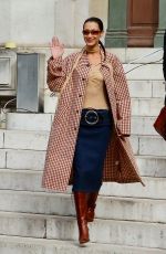BELLA HADID Leaves Thom Browne SS23 Show at Paris Fashion Week 10/03/2022