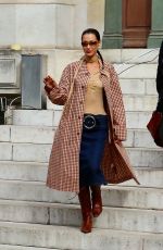 BELLA HADID Leaves Thom Browne SS23 Show at Paris Fashion Week 10/03/2022