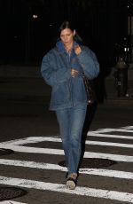 BELLA HADID Receives a Painting of Her Dad while Out in New York 10/10/2022