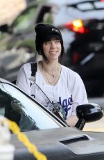 BILLIE EILISH Out with Her Trainer in Los Angeles 10/28/2022