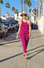 BLANCA BLANCO in a Pink Eva Varro Jumpsuit Out in Beverly Hills 09/30/2022