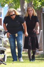 BRIE LARSON on the Set of Lessons in Chemistry in Los Angeles 10/11/2022