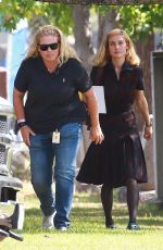 BRIE LARSON on the Set of Lessons in Chemistry in Los Angeles 10/11/2022