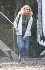 BRIE LARSON on the Set of Lessons in Chemistry in Los Angeles 10/13/2022