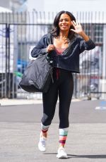 BRITT STEWART Arrives at DWTS Studios in Los Angeles 10/04/2022