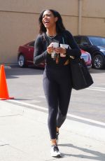 BRITT STEWART Arrives at DWTS Studios in Los Angeles 10/07/2022